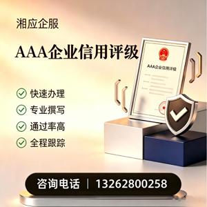 凉山AAA企业信用评级申请服务